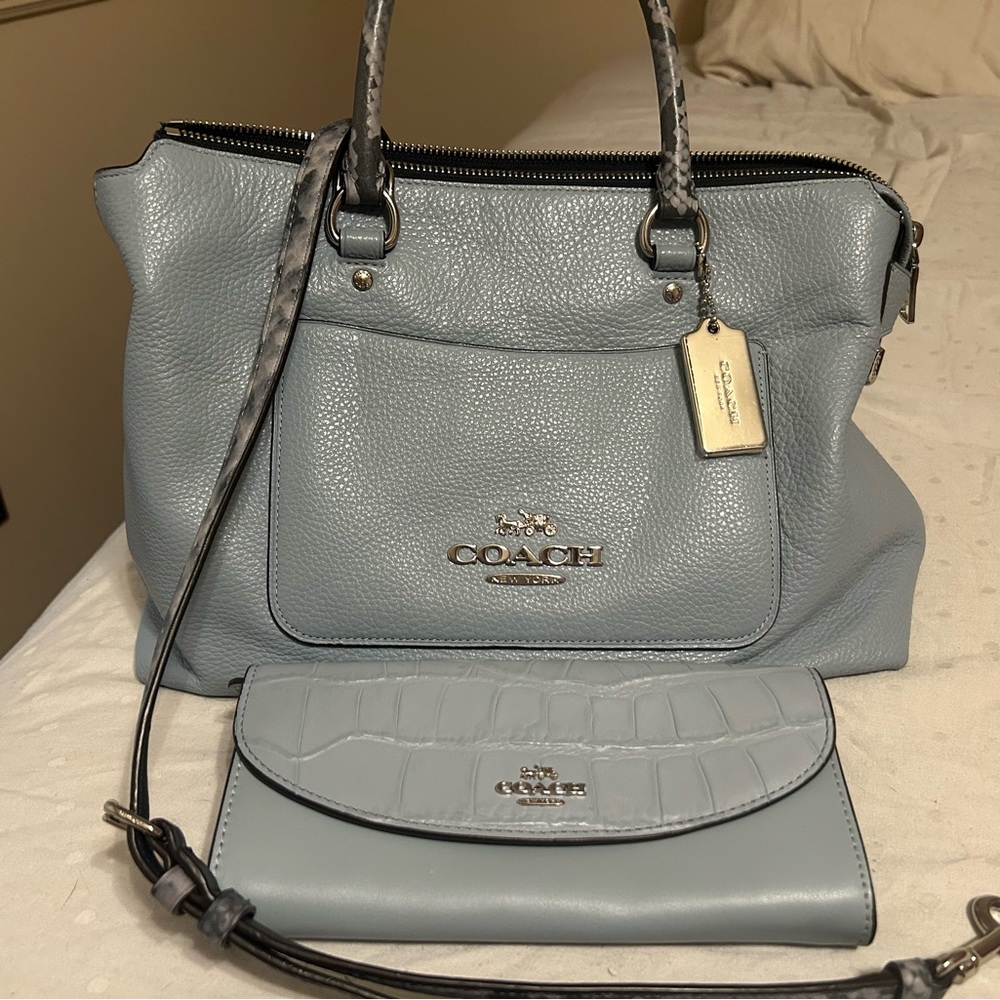 Coach handbag and matching wallet